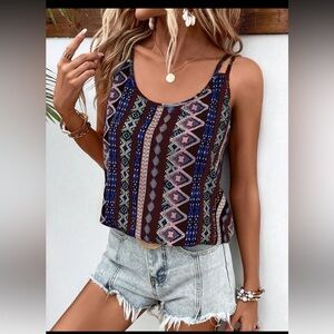 SHEIN || NWOT Boho Flowy Tank
